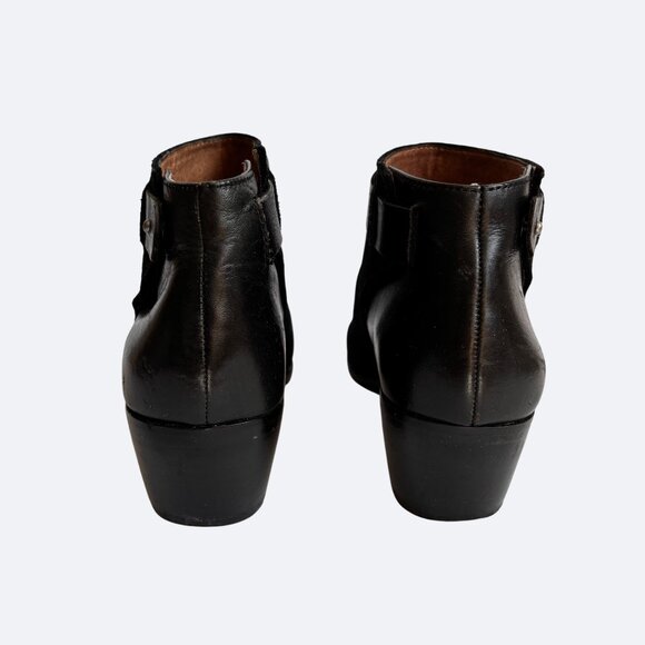 Madewell Womens Leather‎ Suede Ankle Boots Size 7 Black Heel Bootie - Picture 8 of 11